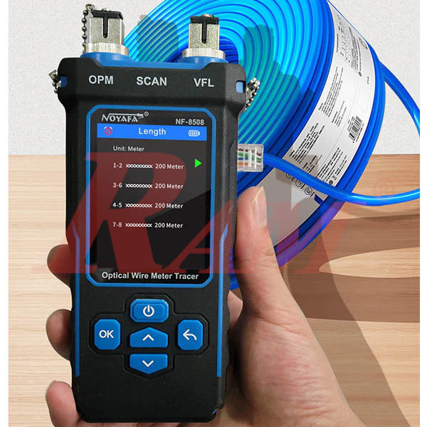 NOYAFA® NF-8508 9-in-1 Multifunction Network Cable Tester with Wire Mapping, Tracing, OPM, VFL for Fiber Optic & Ethernet Network