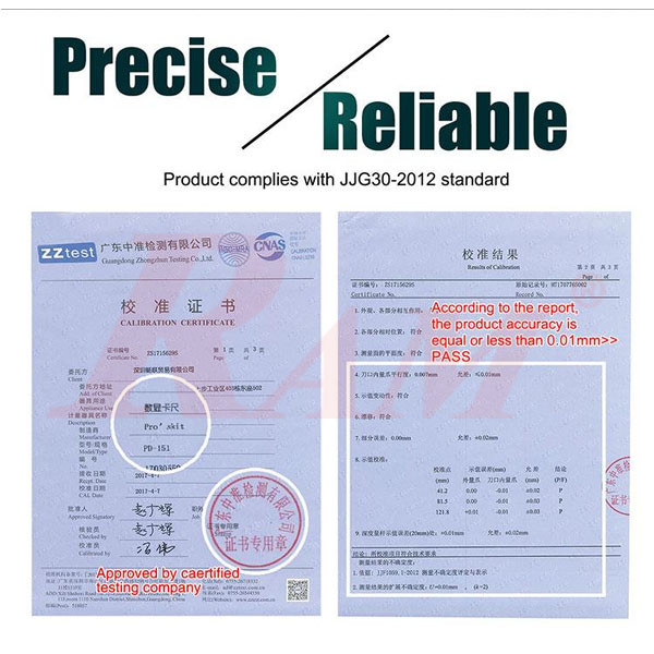 Pro'sKit® PD-151 Electronic Caliper Digital Vernier Caliper - High Accuracy - Micrometer 150mm/6" 
