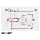 Pro'sKit® 1PK-501A Micro Cutting Plier (90mm)