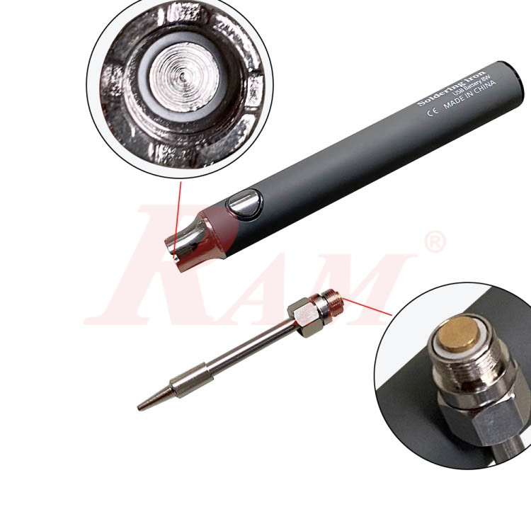 HV-8W Portable Soldering Iron 8W - With Built-in Battery - USB Charging Adjustable Temperature Soldering Iron Kit