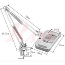 LT86G Glass 10X Big Magnifier Movable Arm With Handle & LED Light - New Shape
