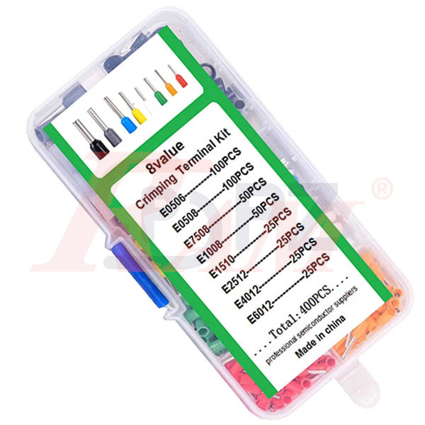 Box of 400 pcs Insulated Ferrule Wire End Crimp Terminals E0506~E6012 Kit (SKU#E506)