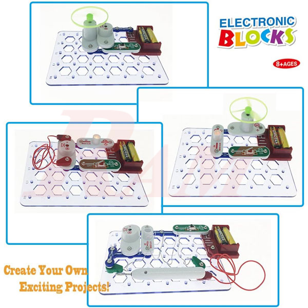 Kids Electric Circuit Kit NO.112 - 16 Parts Maze Challenge UFO DIY STEM Toys Educational Electronics for Learning