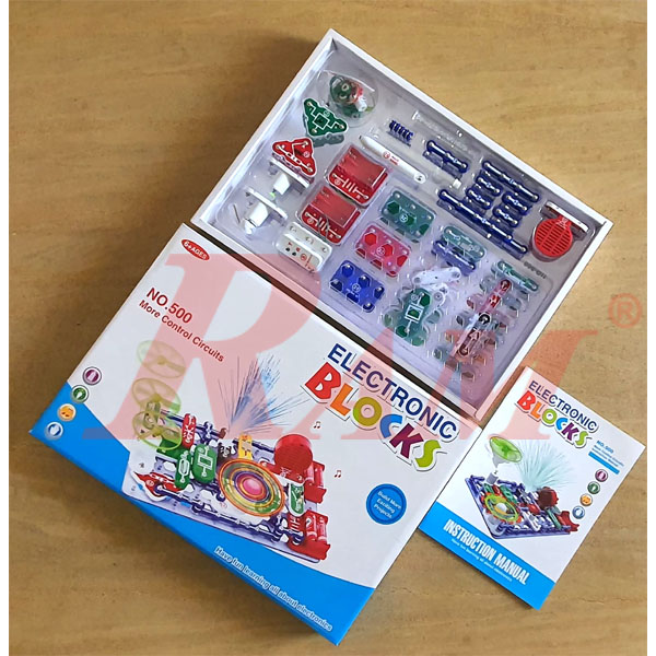 Kids Electric Circuit Kit NO.500 - 56 Parts Maze Challenge UFO DIY STEM Toys Educational Electronics for Learning 