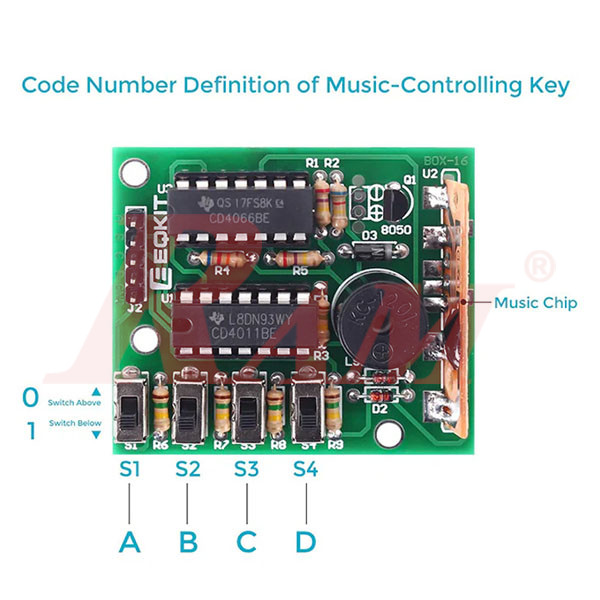 DIY Blue Sixteen Music Box Electronic Kit