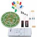 DIY CD4017 Colorful Voice Control Rotating LED Light Project