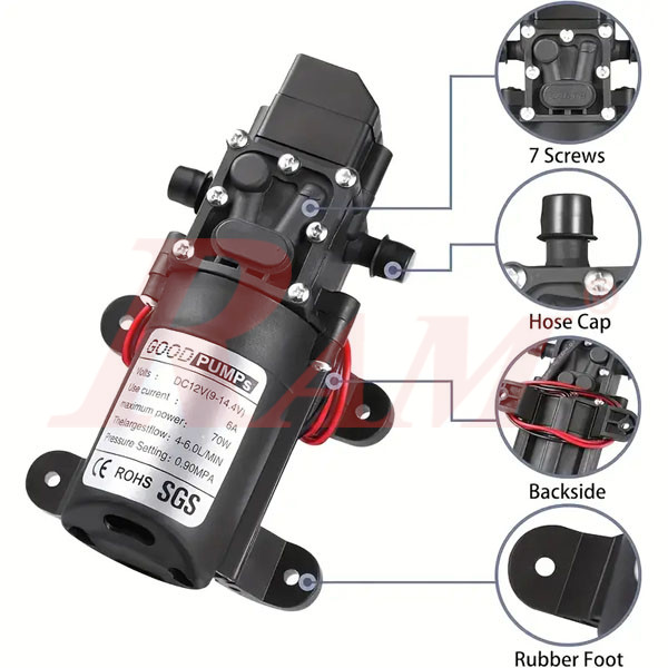 Water Pump12Vdc 70W 240L/H Intelligent Micro Pump