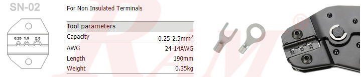 SN-02 Non Insulated Terminals Crimping Tool