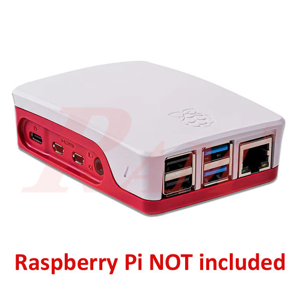 Enclosure For Raspberry Pi 4B - ABS Red/White Case (SKU#BOX4CO)