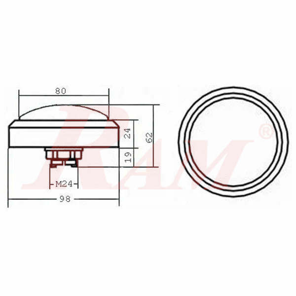 Arcade Style 100mm Big Round Push Button With Green LED Light - Massive Arcade Button with LED