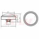 Arcade Style 100mm Big Round Push Button With Green LED Light - Massive Arcade Button with LED