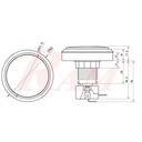 Arcade Style 60mm Big Round Push Button With Red LED Light - Flat Head