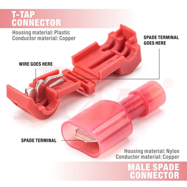 T-Tap Size T1 (0.5mm - 1.5mm) Wire Connector Bridge to Connect Without Cutting Wires