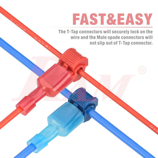 T-Tap Size T1 (0.5mm - 1.5mm) Wire Connector Bridge to Connect Without Cutting Wires