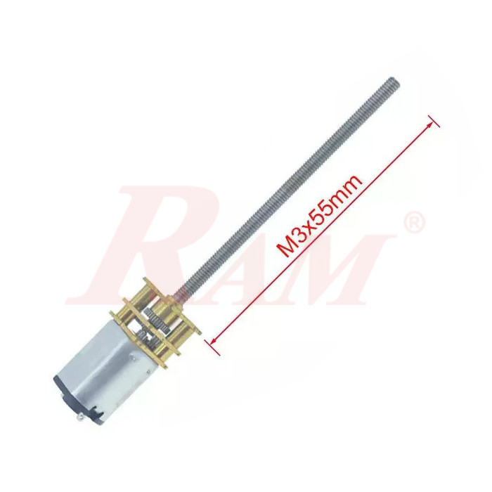 Micro Metal 6V DC 200 rpm Geared Motor With 55mm Lead Screw Shaft