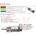 Micro Metal (With Encoder) 12V DC Geared Motor 35 rpm (GA12-N20)