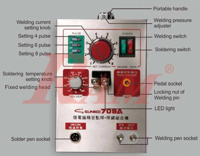 SUNKKO® 709A Battery Spot Welding Machine for 18650 Lithium Batteries + Soldering Iron