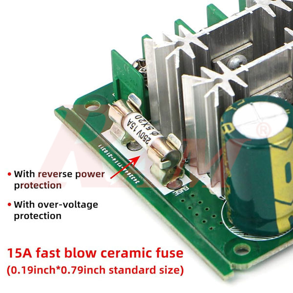 PWM 15A Motor Speed Control Switch Manual (6Vdc to 90Vdc)