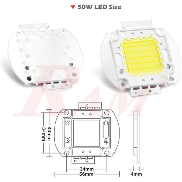 LED SMD 50W High Power White