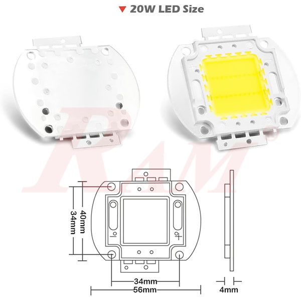 LED SMD 20W High Power White