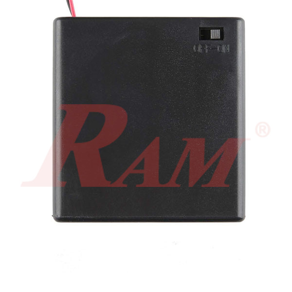 Battery Holder 4xAAA + On/Off Switch