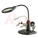 TE-802 Advanced Desk Lamp Magnifying Glass 2.5x ~ 4x Third-Hand Iron Soldering Base