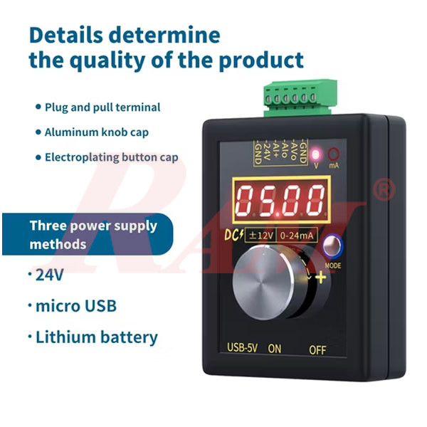 FNIRSI® SG-002 Signal Generator & Calibrator 4-20mA 0-10V