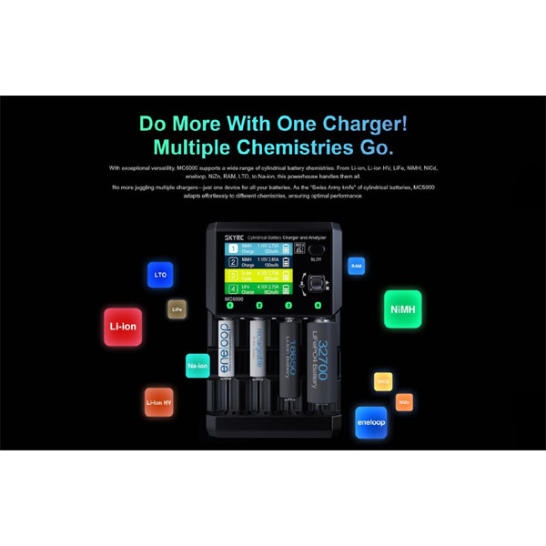 MC5000 - MAXBUSTER Cylindrical Battery Charger and Analyzer