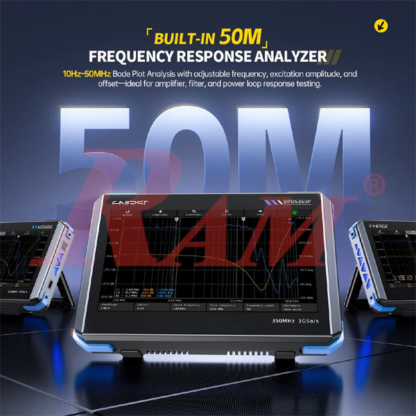 FNIRSI® DPOS350P 4-IN-1 350MHz 1GS/S Tablet Oscilloscope Signal Generator Spectrum Analyzer Frequency Response Analyzer