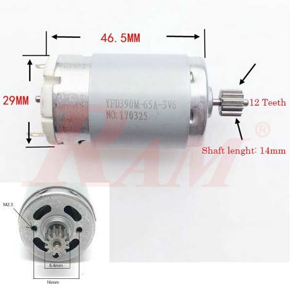 DC Motor 6V 18000 rpm - Model RS390 Motor (High Speed Motor)