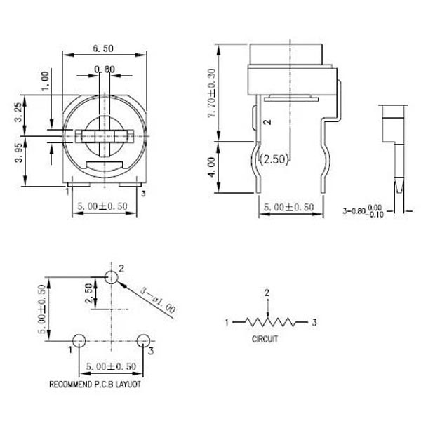 Top Adjust Potentiometer 50KΩ