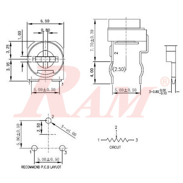 Top Adjust Potentiometer 100KΩ