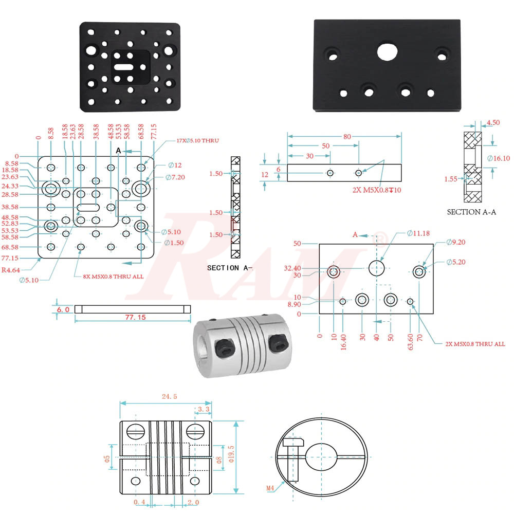 Lead Screw T8 Complete CNC Sliding Table 400mm
