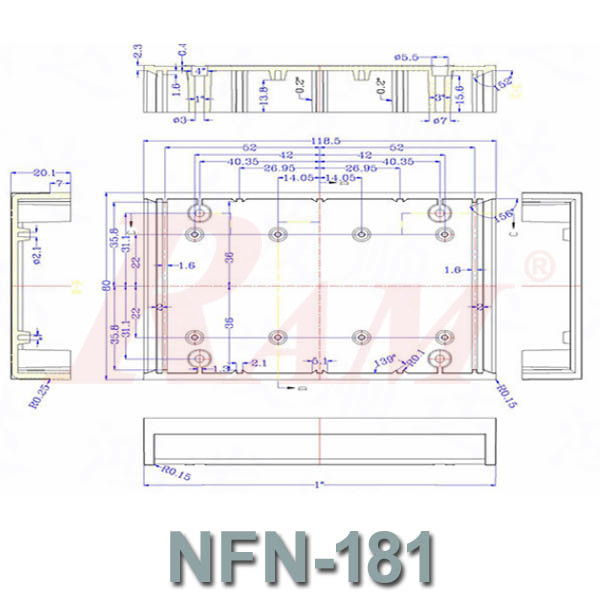 Plastic Project Box NFN-181 Size 120x80x40 mm