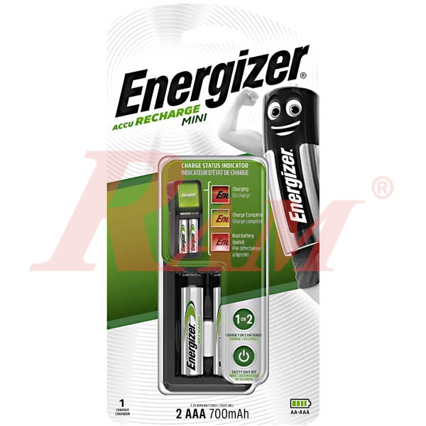 Energizer® 2xAAA Rechargeable Batteries + Accu Recharge MINI Charger