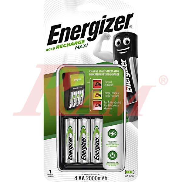 Energizer® 4xAA Rechargeable Batteries + Accu Recharge MAXI Charger