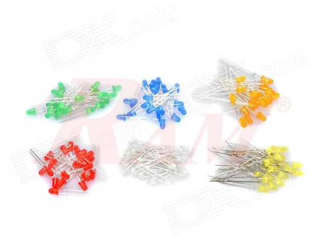 LED Pack 3mm Mixed (120 LED) + Free Storage Box