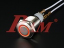 Metal Switch Momentary 16mm Red LED Ring Water/Dustproof