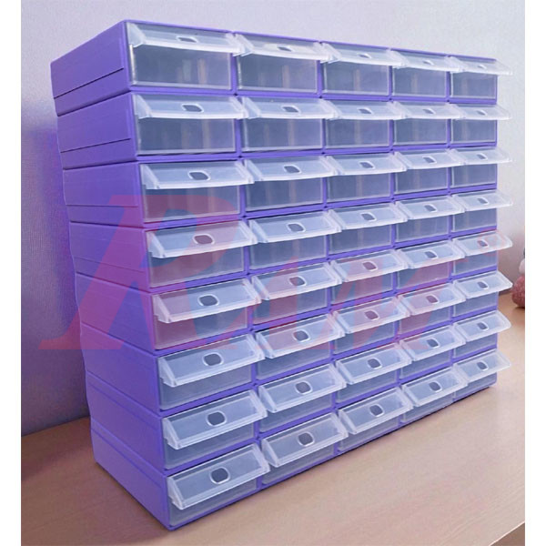 40 Clear Plastic Drawer Set وحدة ادراج مكونات 40 درج بالفواصل