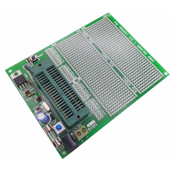 PIC Project Kit + Working Area PIC16Fxx and PIC18Fxx With ZIF Socket