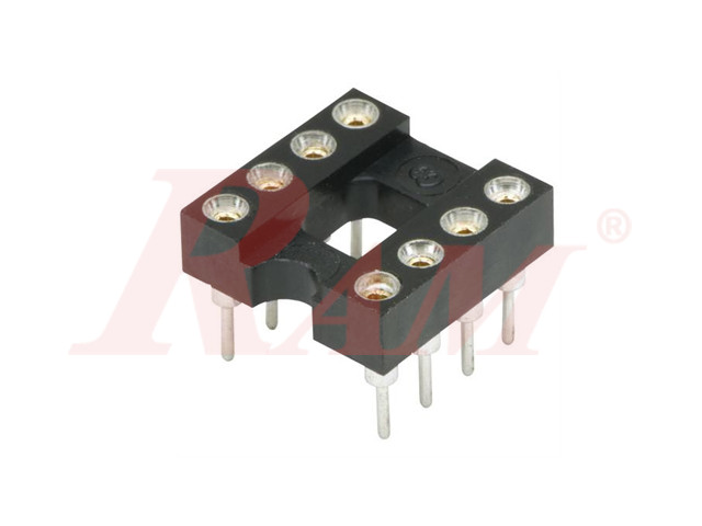 IC Socket R4+4 - Machine Tooled Base 8 pin
