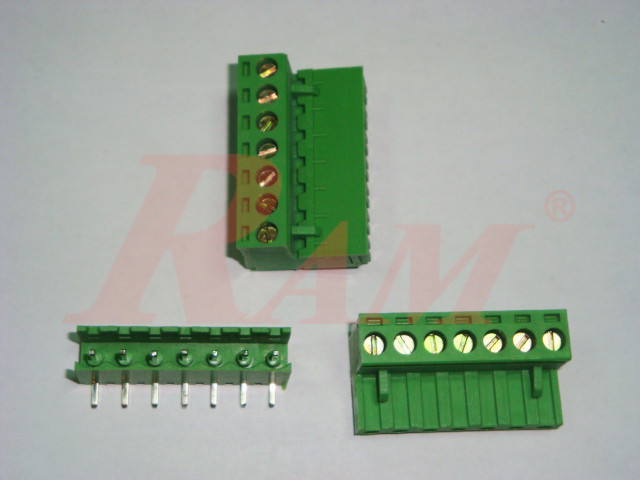 RC7 - 7 Pin Pluggable Terminal Block Pitch 5.08mm