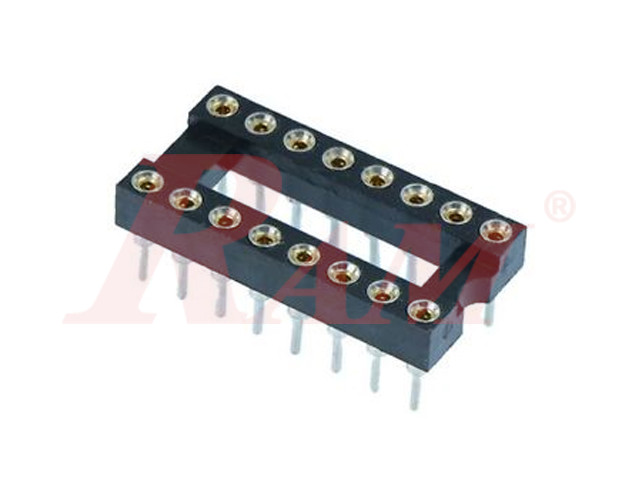 IC Socket R8+8 - Machine Tooled Base 16 pin