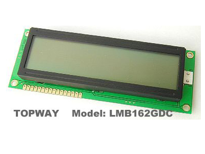 LMB162GFC BIG Character LCD 2x16 TOPWAY
