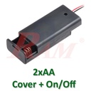 Battery Holder 2xAA + On/Off Switch جراب حامل بطارية مع مفتاح