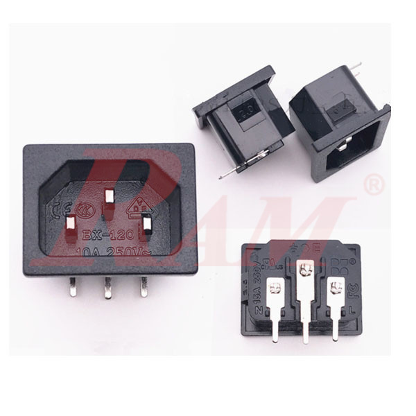 AC Power Connector on PCB مدخل باور تثبيت بوردة