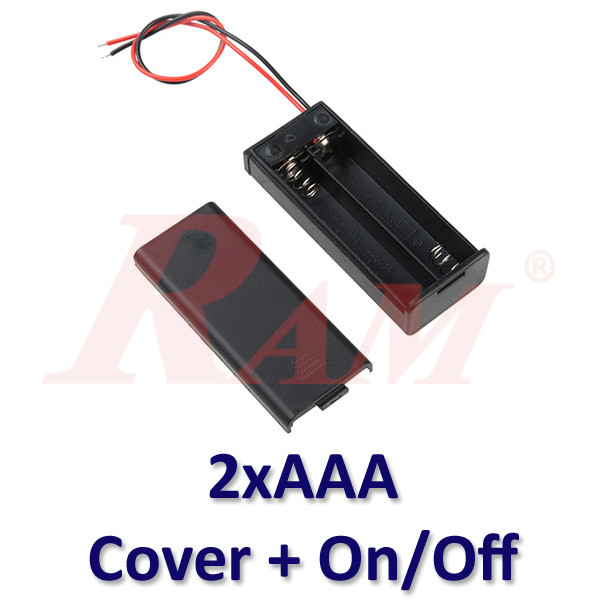 Battery Case 2xAAA + On/Off Switch
