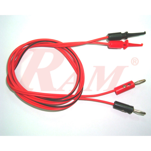 4mm Banana Plug to Hook Clip Test Probe Cable (AD38/AD37 Hook)