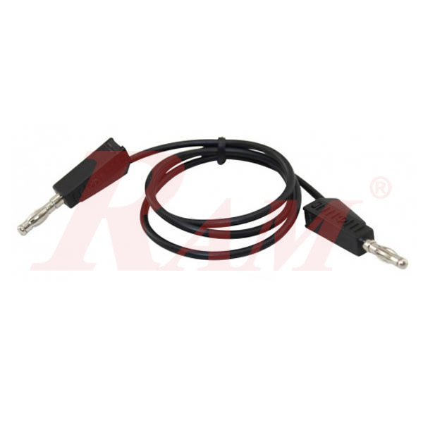 4mm Banana Plug to Banana Plug Wire Test Cable (AD38/AD38) Black