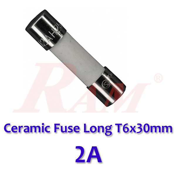 Ceramic Fuse Long 2A-250V (Size T6x30mm)